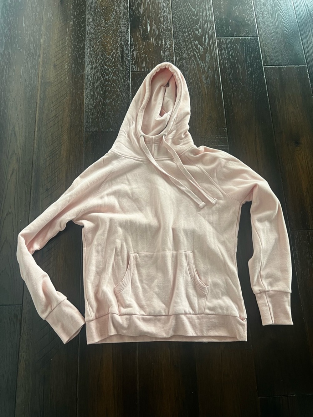 Blush Pink Women's ultra soft midweight high neck Hoodie Sweatshirt Pullover